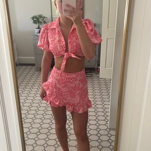 Lovers and Friends pink skort set
